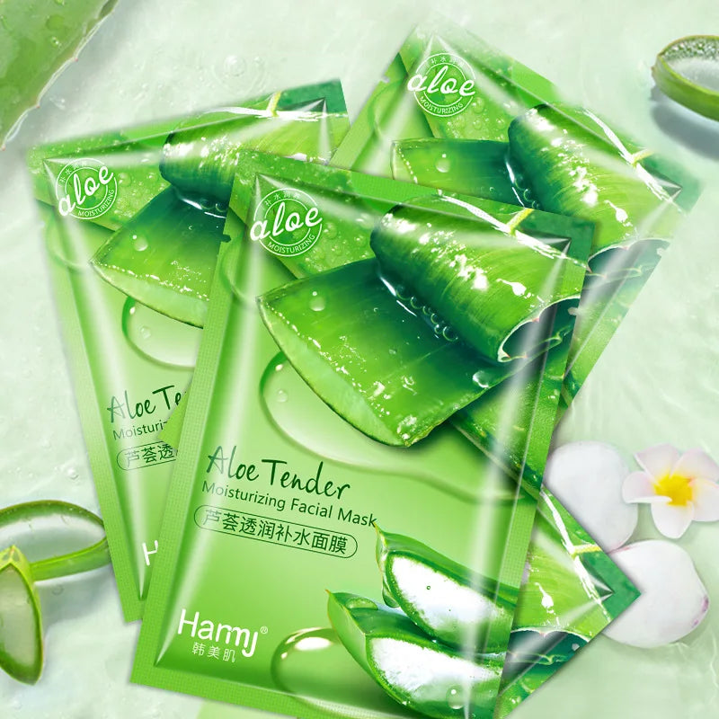 10PCS Natural Aloe Vera Face Masks
