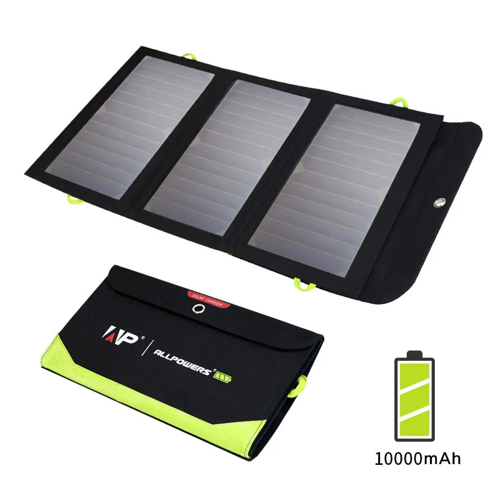 21W Foldable Solar Charger with Battery