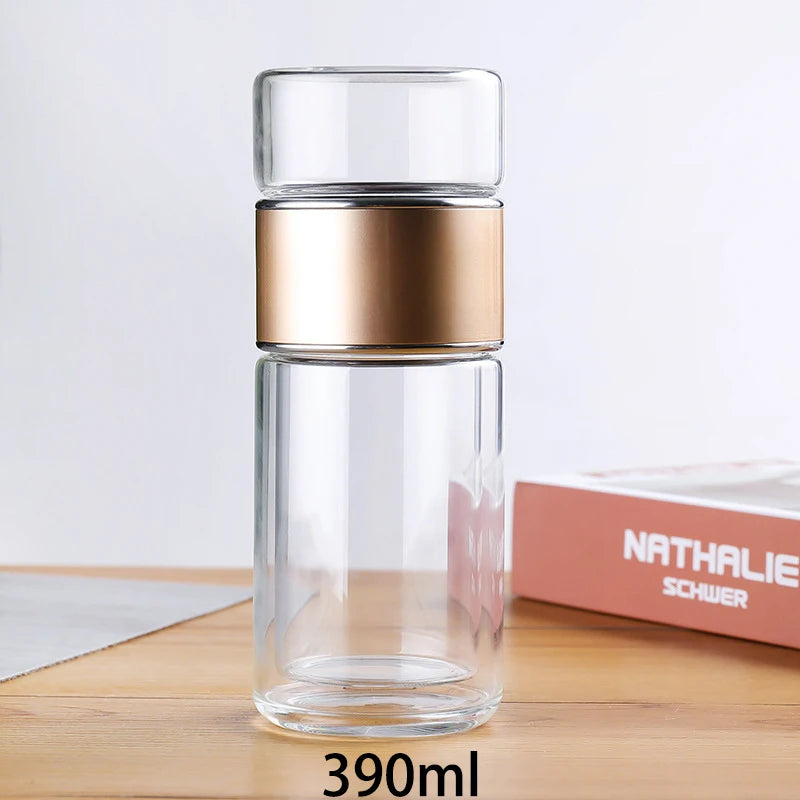 390ML Borosilicate Glass Tea Bottle