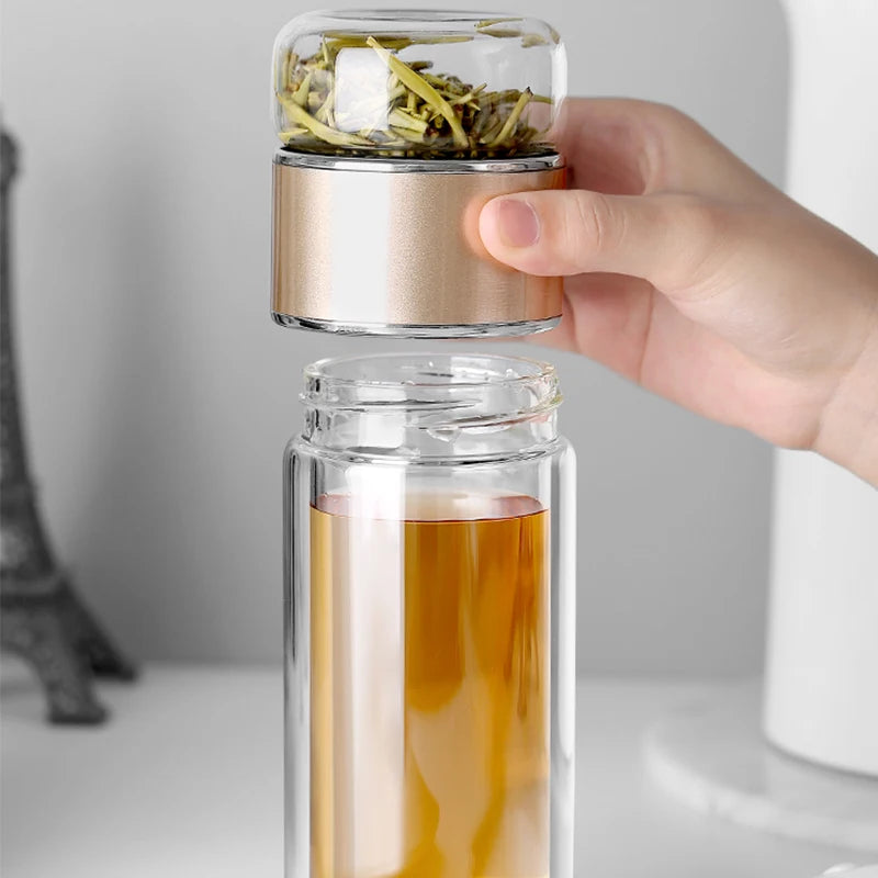 390ML Borosilicate Glass Tea Bottle