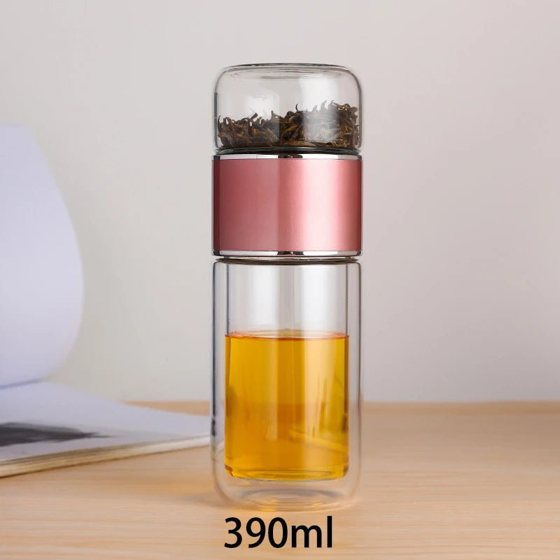 390ML Borosilicate Glass Tea Bottle