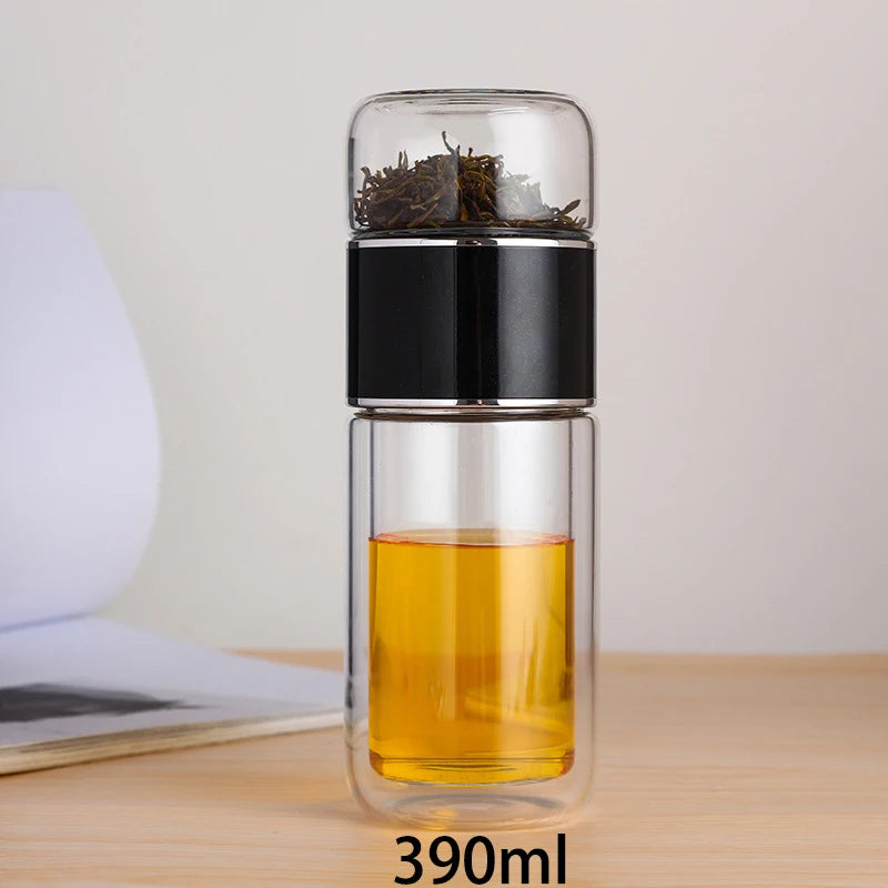 390ML Borosilicate Glass Tea Bottle