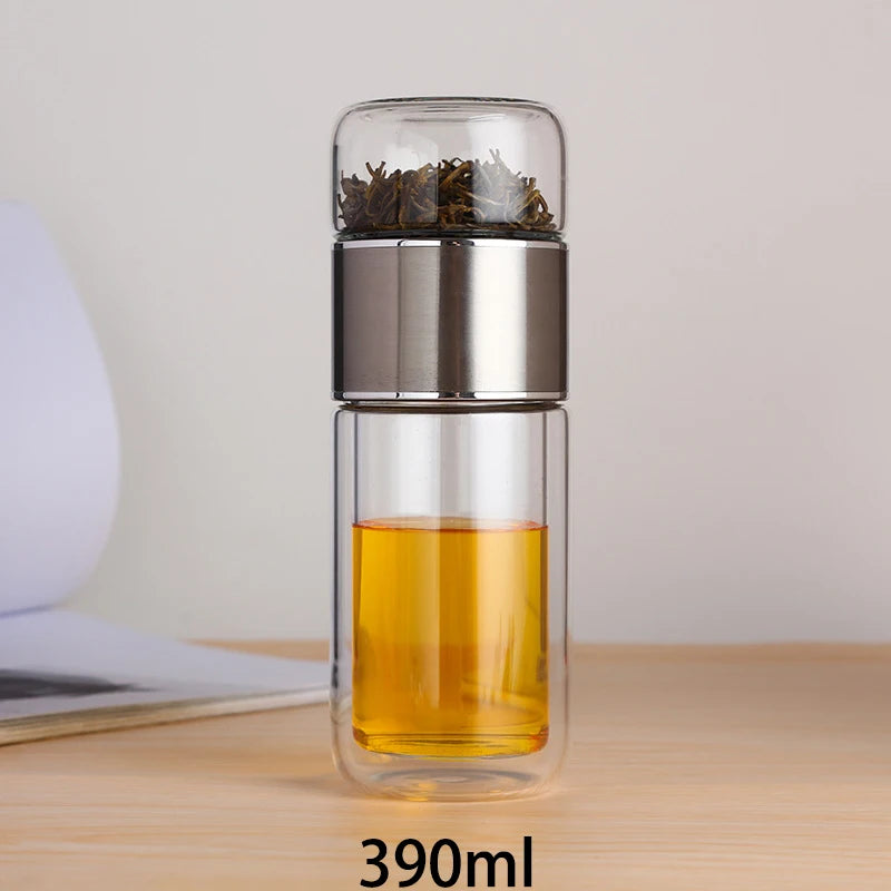 390ML Borosilicate Glass Tea Bottle