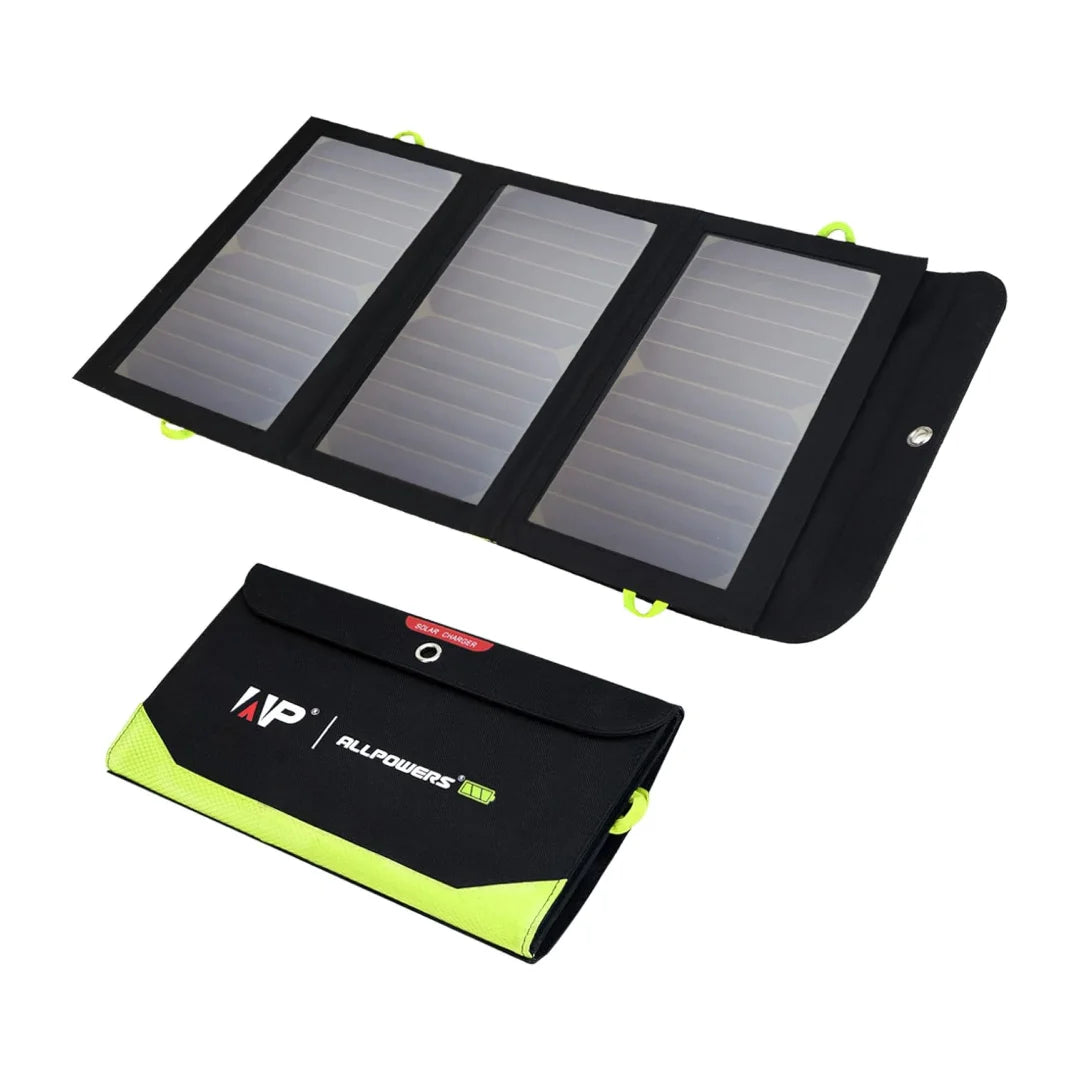 21W Foldable Solar Charger with Battery