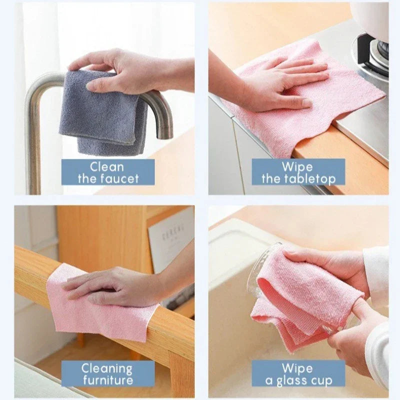 Reusable Microfiber Cleaning Wipes